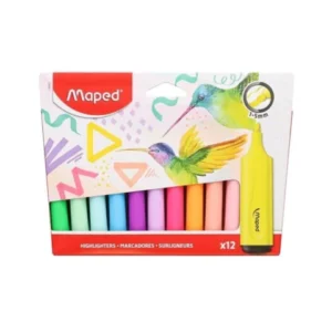 Marcadores resaltadores 12 colores Maped (para resaltar)