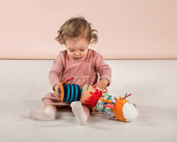 Peluche con texturas y sonidos desmontable, Jack cadena de sonidos, Lilliputiens