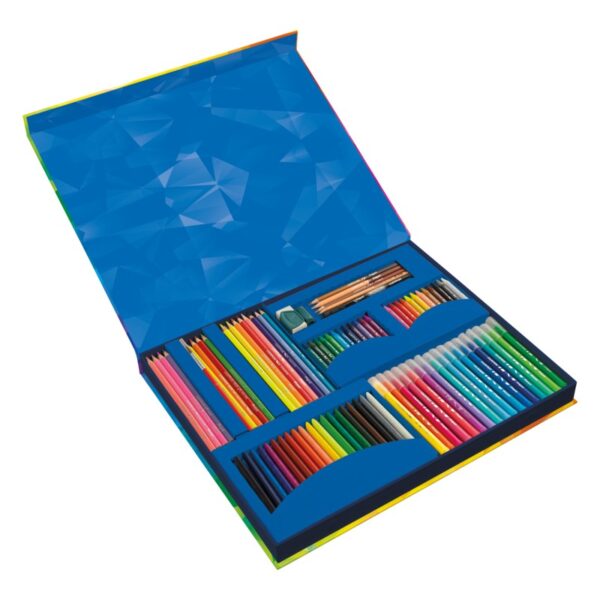 Kit marcadores, crayones pastel, acuarela, cera, y madera 150 piezas Maped