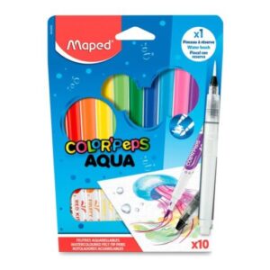 Marcador acuarelable Color peps 10 colores Maped (con pincel)